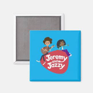 Jeremy und Jazzy Button Magnet