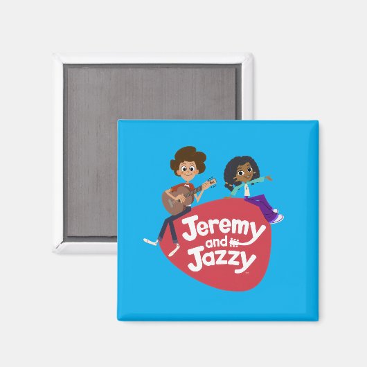 Jeremy und Jazzy Button Magnet (Vorderseite/Rückseite)