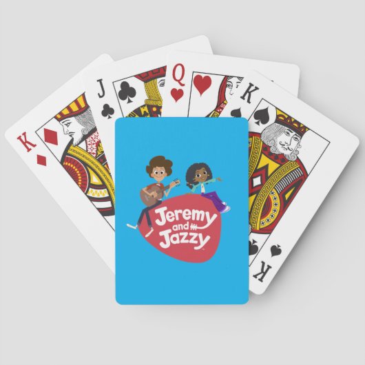 Jeremy und Jazzy Button Spielkarten (Rückseite)