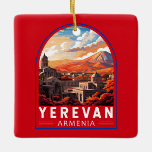 Jerewan Armenien Reise Kunst Vintage Keramikornament