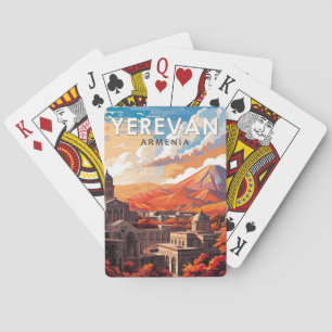 Jerewan Armenien Reise Kunst Vintage Spielkarten
