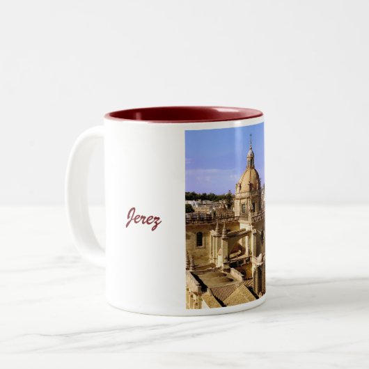 Jerez, Andalusien-Tasse Zweifarbige Tasse (Vorderseite Links)