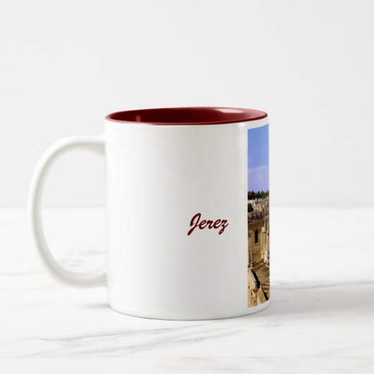 Jerez, Andalusien-Tasse Zweifarbige Tasse (Links)