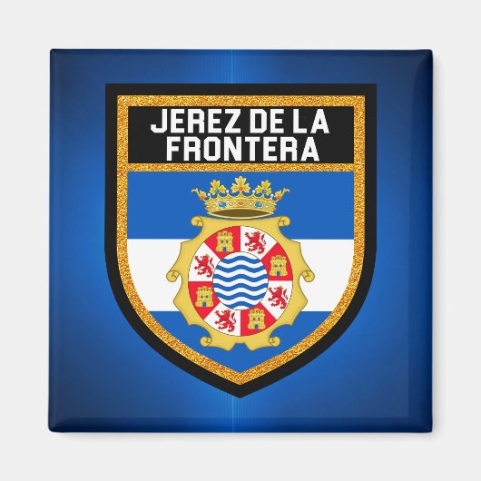 Jerez de la Frontera Flag Magnet (Vorne)
