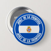 Jerez de la Frontera Round Emblem Button (Vorne & Hinten)