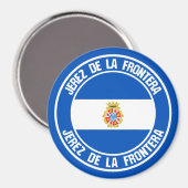 Jerez de la Frontera Round Emblem Magnet (Vorderseite/Rückseite)
