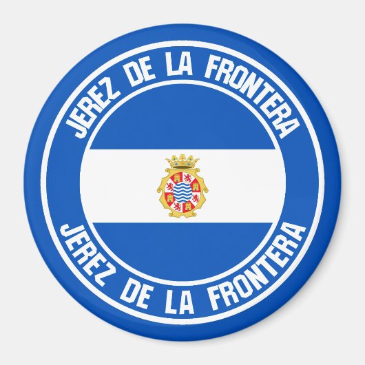 Jerez de la Frontera Round Emblem Magnet (Vorne)