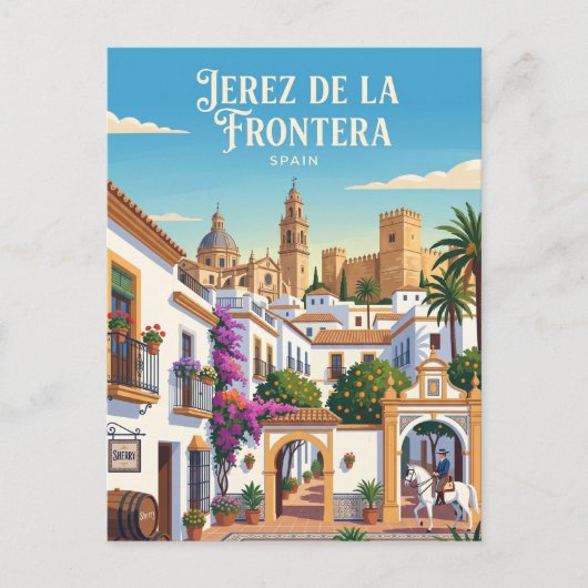 Jerez de la Frontera, Spanien Postkarte (Vorderseite)