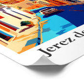 Jerez de la Frontera Spanien Reisevorführung Poster (Ecke)