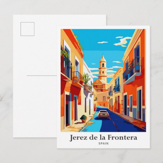 Jerez de la Frontera Spanien Reisevorführung Postkarte (Vorne/Hinten)