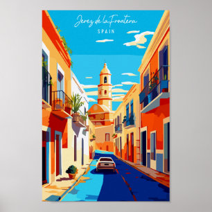 Jerez de la Frontera Spanien Vintage Poster