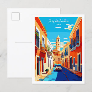 Jerez de la Frontera Spanien Vintage-Reise Postkarte