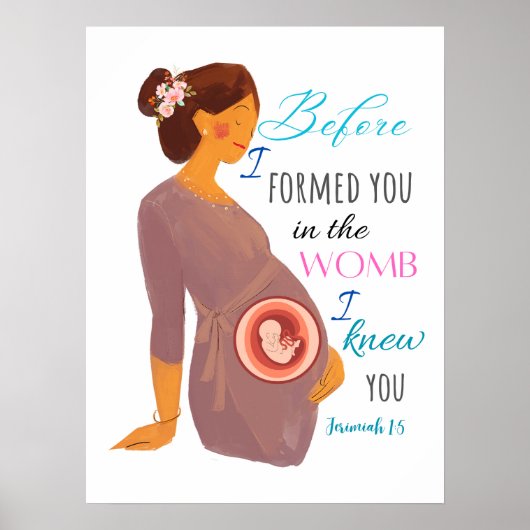 Jerimiah 1:5, bevor ich euch Poster geformt habe (Vorne)