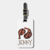 Jerk Chicken Caribbean West Indian Jamaikanisches  Gepäckanhänger (Vorderseite vertikal)