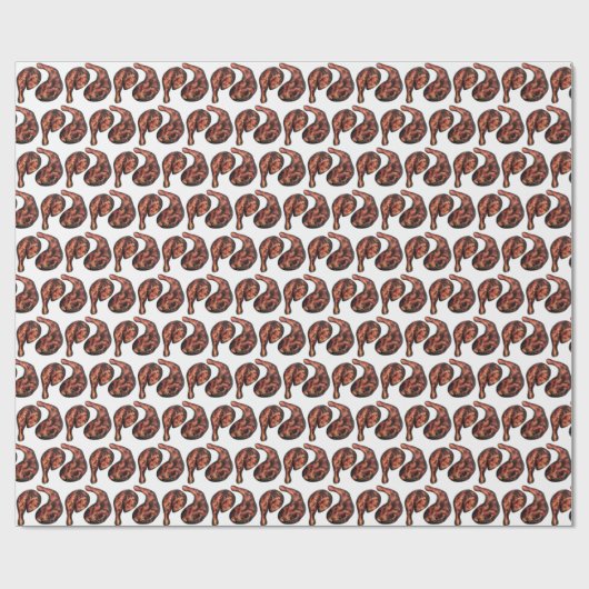 Jerk Chicken Caribbean West Indian Jamaikanisches Geschenkpapier (Flach)