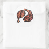 Jerk Chicken Caribbean West Indian Jamaikanisches Runder Aufkleber (Tasche)