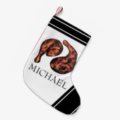 Jerk Chicken Leg Jamaikanische Küche Kleiner Weihnachtsstrumpf (Vorderansicht (hängend))