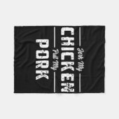 Jerk My Chicken Pull My Pork Funny Grillen Meats S Fleecedecke (Vorderseite (Horizontal))
