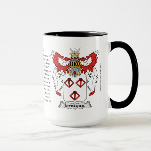 Jernigan Familien-Wappen Tasse (Rechts)