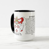 Jernigan Familien-Wappen Tasse (Vorderseite Links)