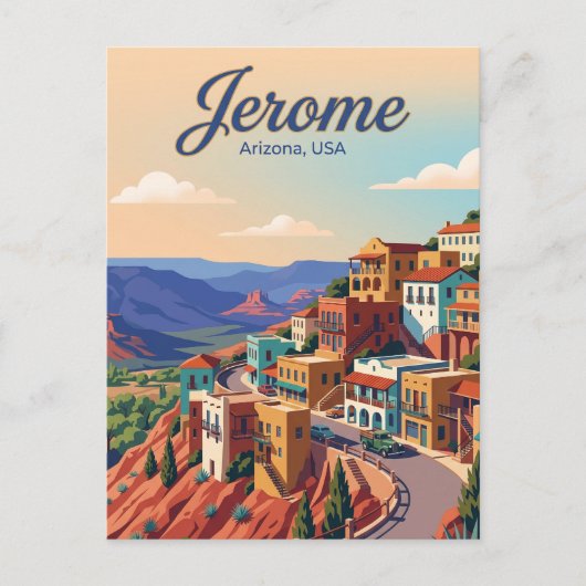 Jerome Arizona Postkarte (Vorderseite)