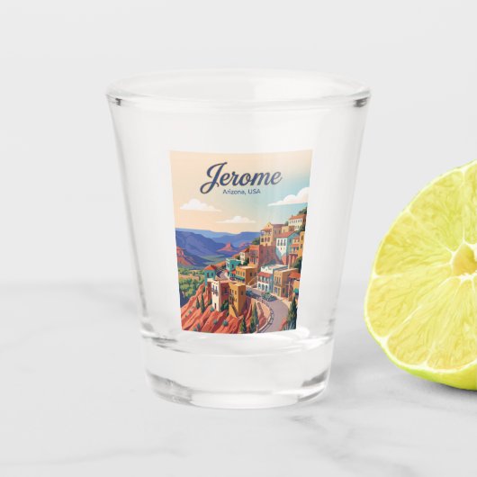Jerome Arizona Schnapsglas (Vorderseite)