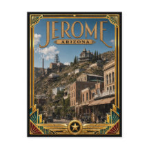 Jerome Arizona Vintage Art Deco Goldenes Zeitalter