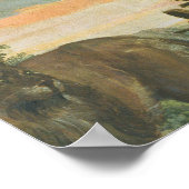 Jerome in Penitence (Öl auf Leinwand) Poster (Ecke)