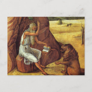 Jerome in the Desert by Bellini Postkarte