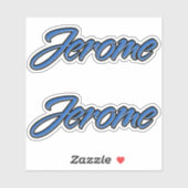 Jerome Name blue Aufkleber Sticker Stickerset (Blatt)