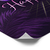 Jerome Name Vorname lila retro Poster Geburtstag (Ecke)