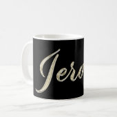 Jerome Name whitegold Tasse Teetasse Kaffeetasse (Vorderseite Links)