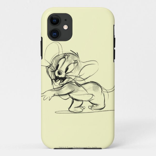 Jerry Bashful Sketch Case-Mate iPhone Hülle (Rückseite)