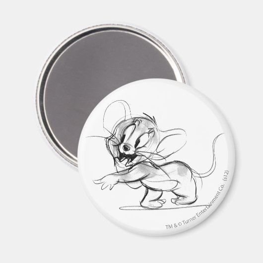 Jerry Bashful Sketch Magnet (Vorderseite/Rückseite)