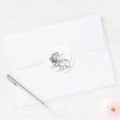 Jerry Bashful Sketch Runder Aufkleber (Umschlag)