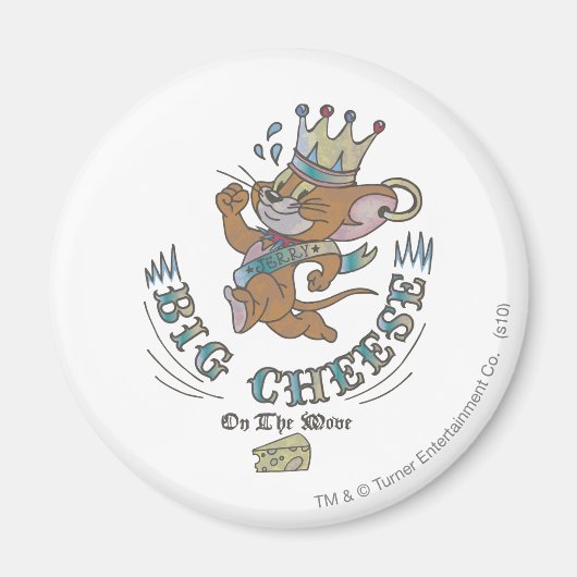 Jerry Big Cheese auf dem Mond 2 Magnet (Vorne)