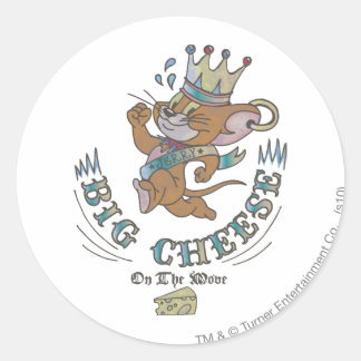 Jerry Big Cheese On The Moon 2 Runder Aufkleber