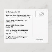 Jerry Birthday Bild Einladungspostkarte (Rückseite)