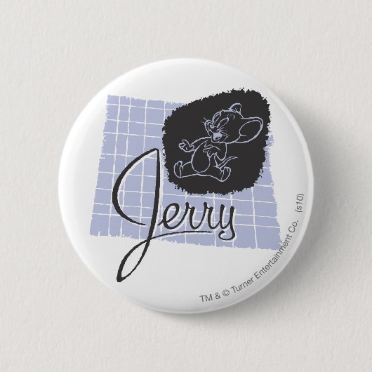 Jerry Black und Blue Script Button (Vorderseite)