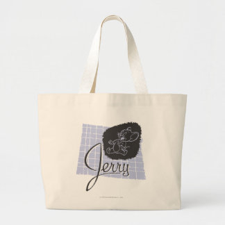 Jerry Black und Blue Script Jumbo Stoffbeutel