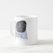 Jerry Black und Blue Script Kaffeetasse (Vorderseite Links)