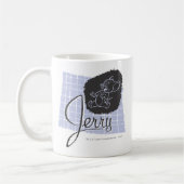 Jerry Black und Blue Script Kaffeetasse (Links)