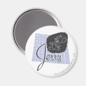 Jerry Black und Blue Script Magnet (Vorderseite/Rückseite)