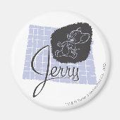 Jerry Black und Blue Script Magnet (Vorne)