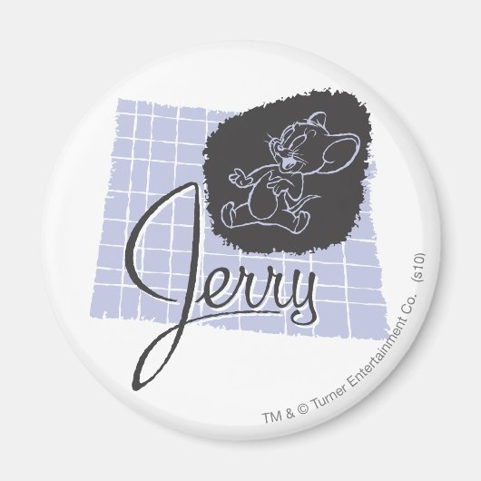 Jerry Black und Blue Script Magnet (Vorne)