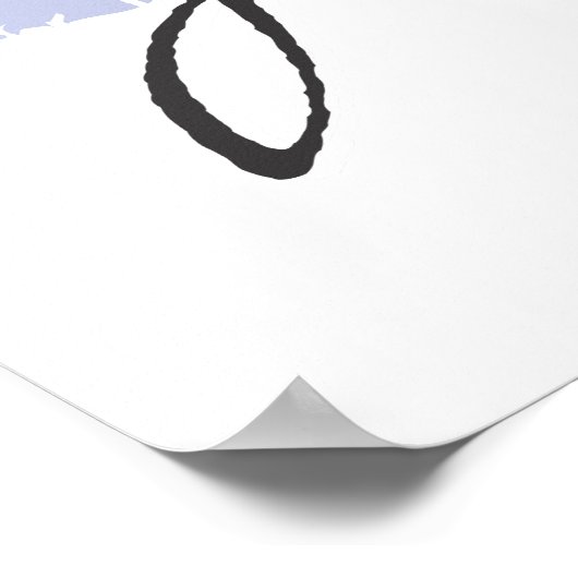 Jerry Black und Blue Script Poster (Ecke)