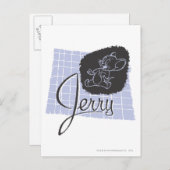Jerry Black und Blue Script Postkarte (Vorne/Hinten)