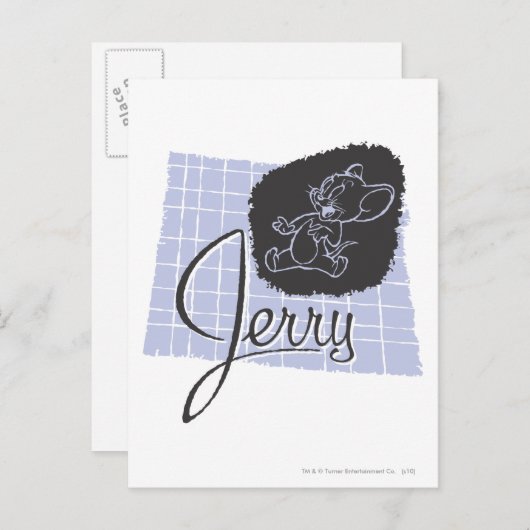 Jerry Black und Blue Script Postkarte (Vorne/Hinten)
