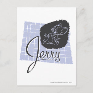 Jerry Black und Blue Script Postkarte