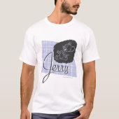 Jerry Black und Blue Script T-Shirt (Vorderseite)